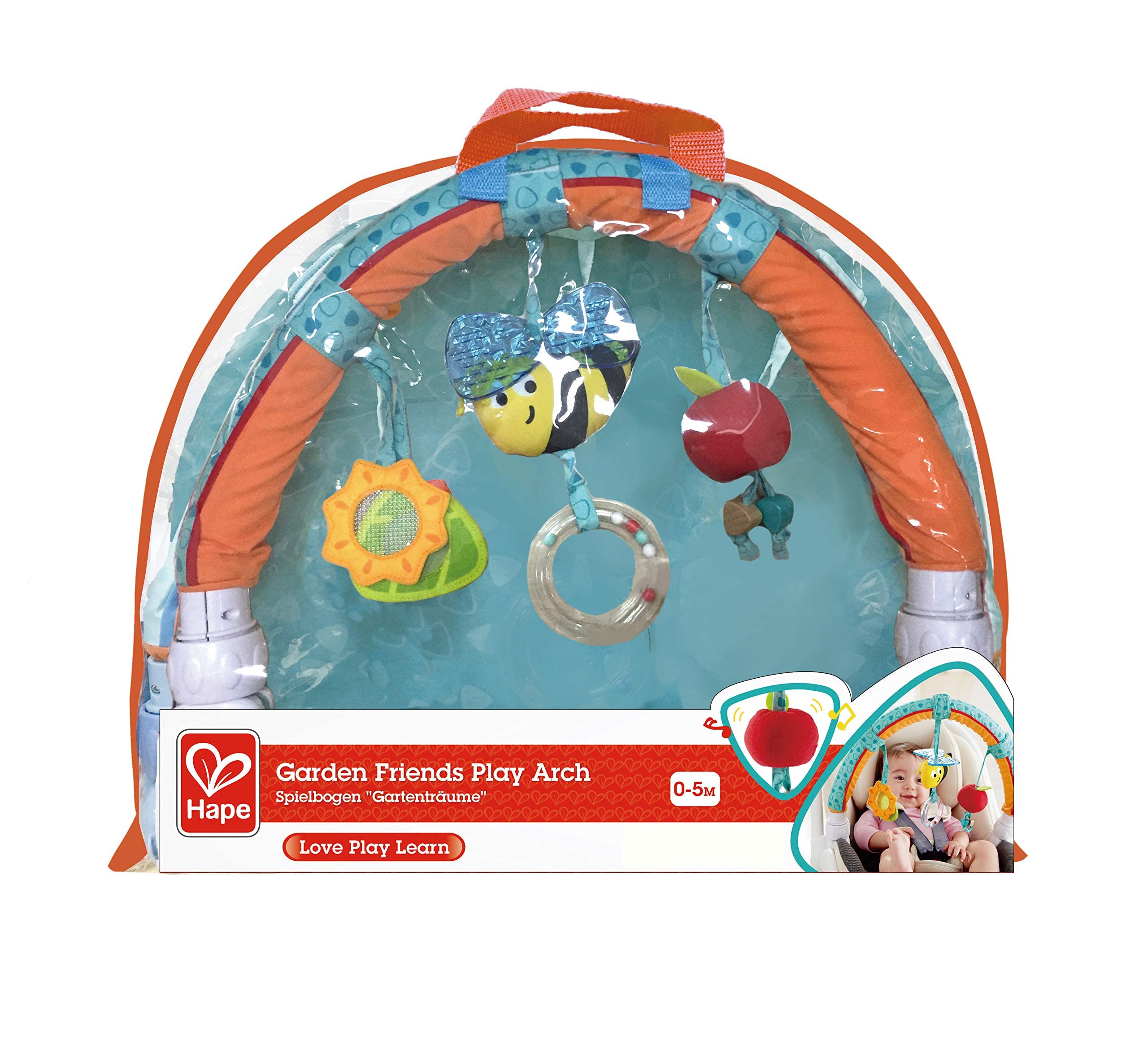 Hape Garden Friends Arch E0023 arco gioco lettino 0-5 mesi