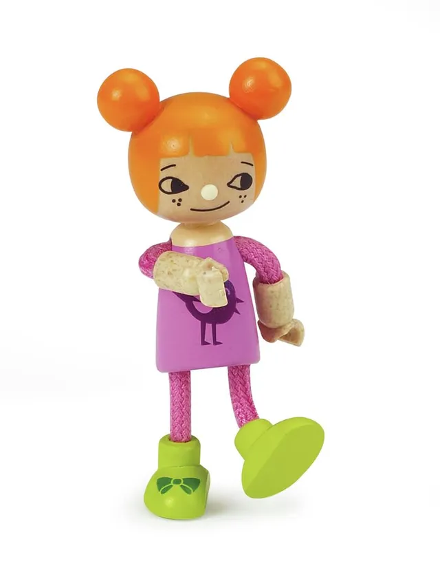 Hape Famiglia Moderna Figlia Piccola bambola legno capelli rossi