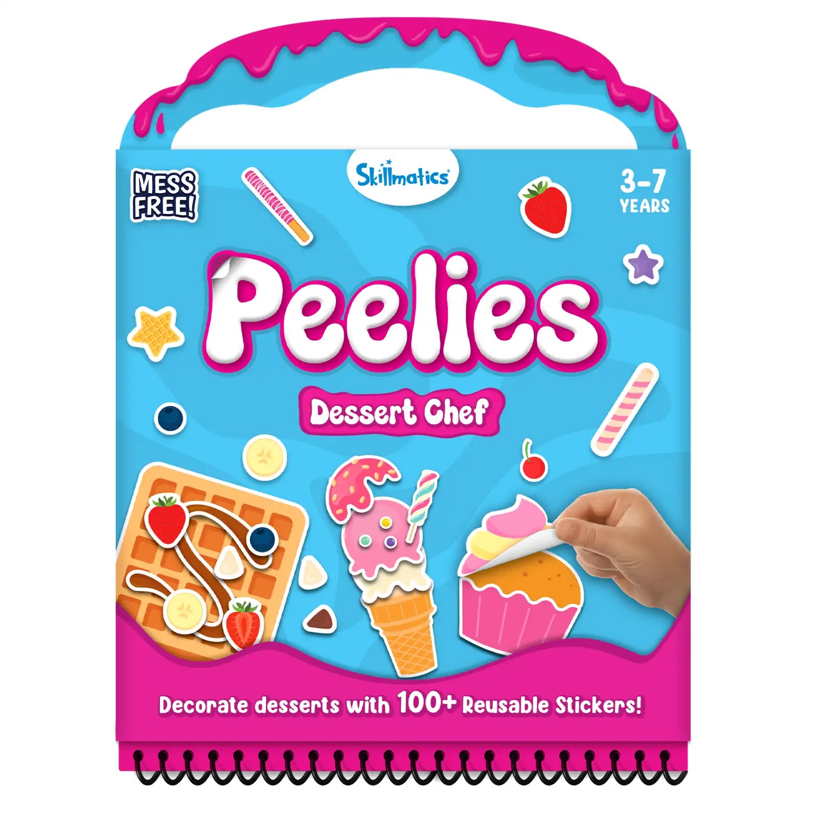 Skillmatics Peelies Dessert Chef libro adesivi 100+ dolci 3+
