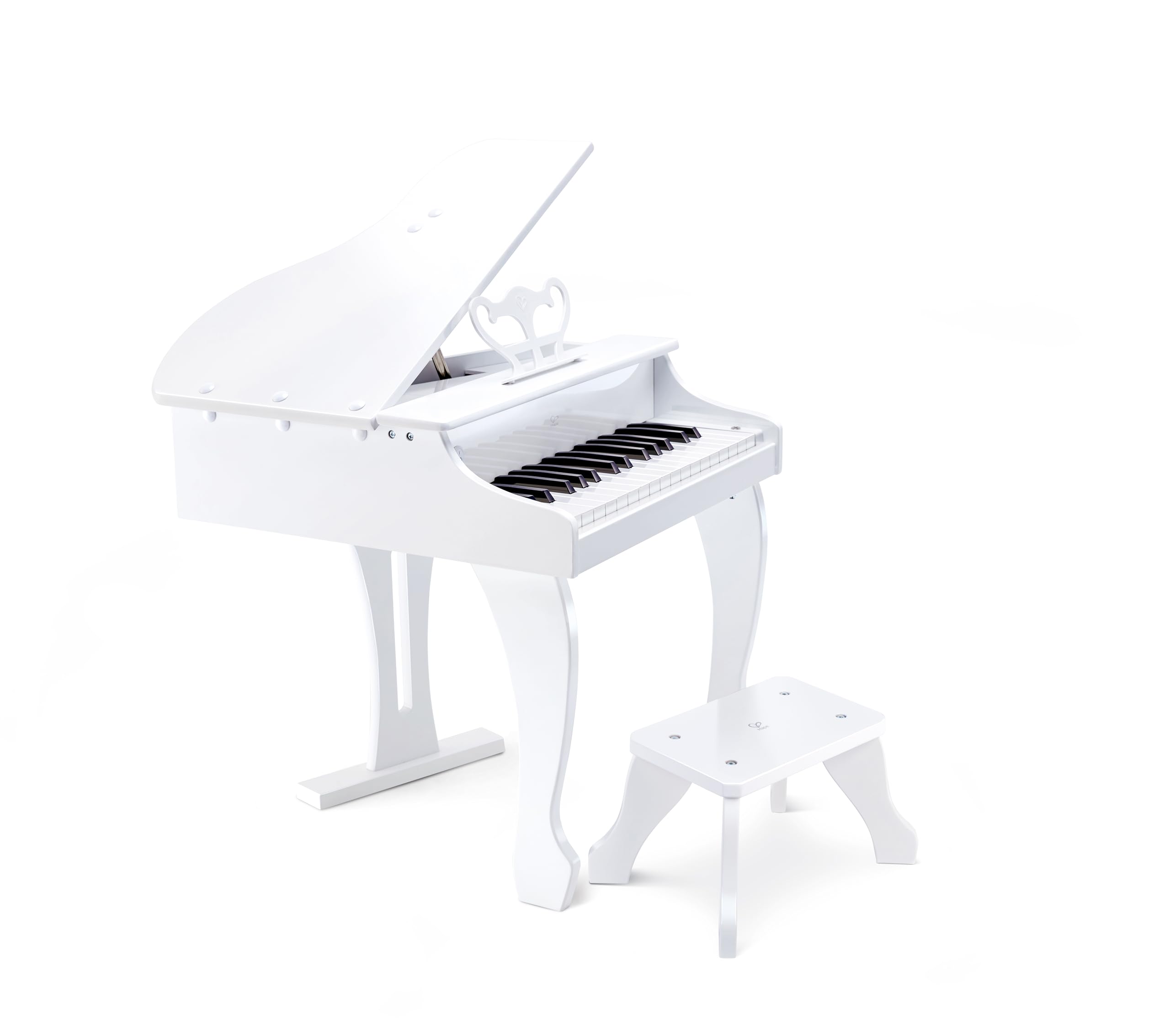 Hape Deluxe Pianoforte Bianco 30 Tasti con Sgabello 3 Anni