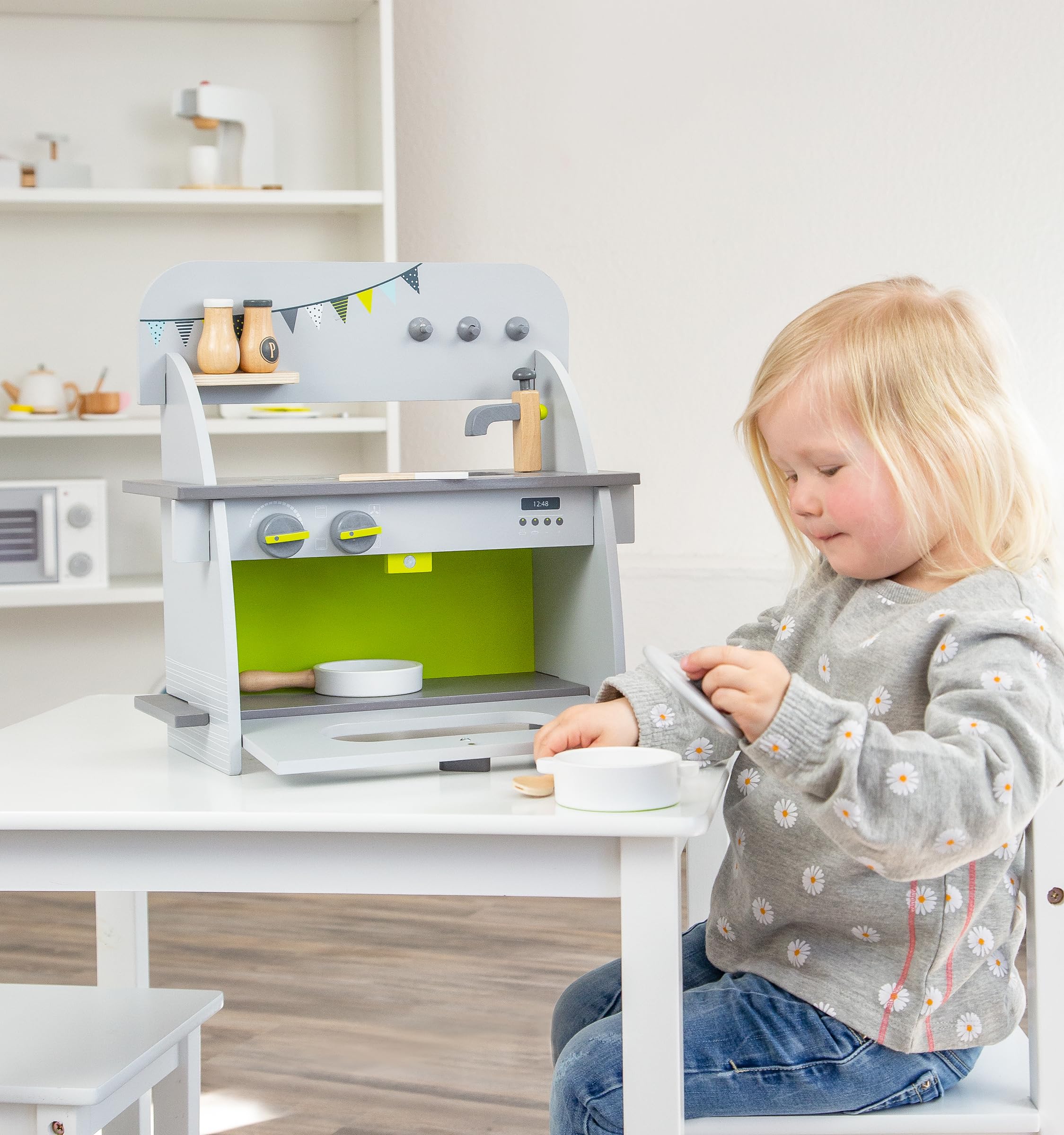 smallfoot Cucina Compatta Cucina in Legno per Bambini 3 Anni