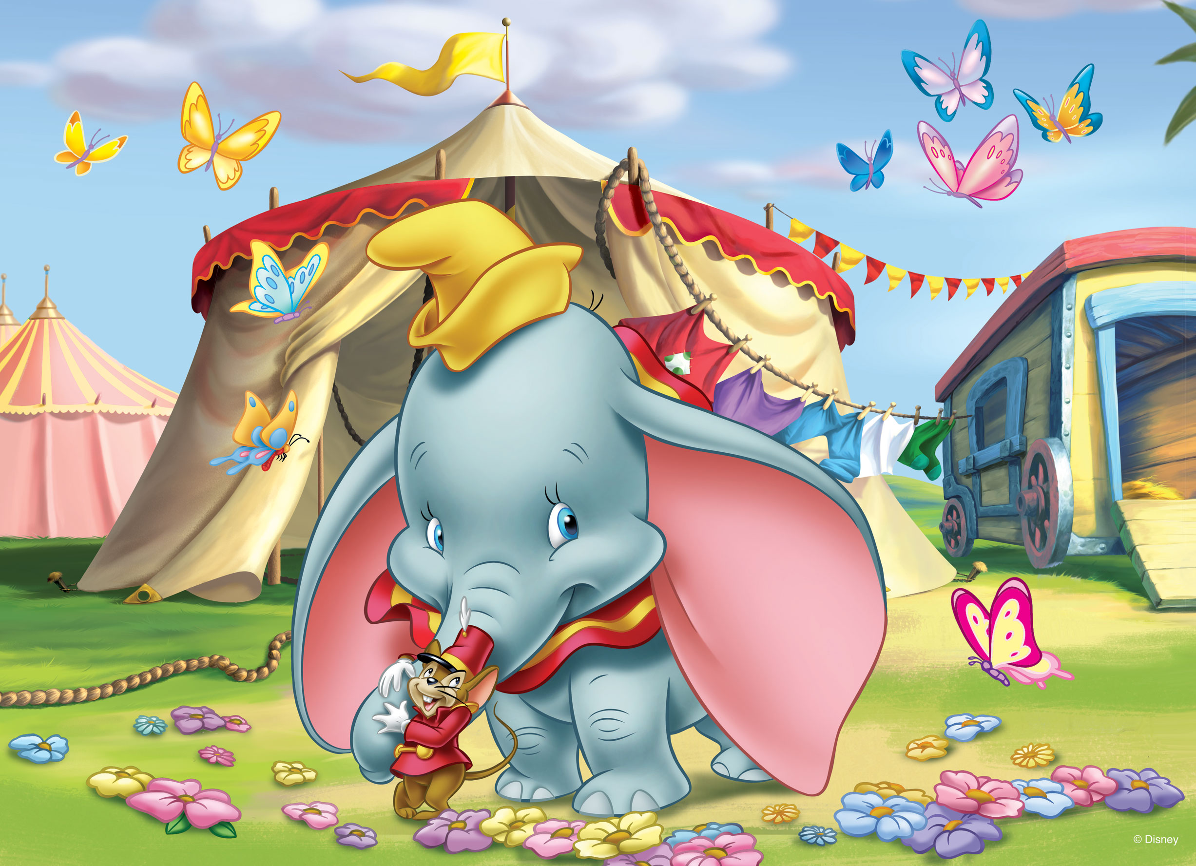 Lisciani Disney Dumbo Double Face puzzle 35 pezzi da colorare