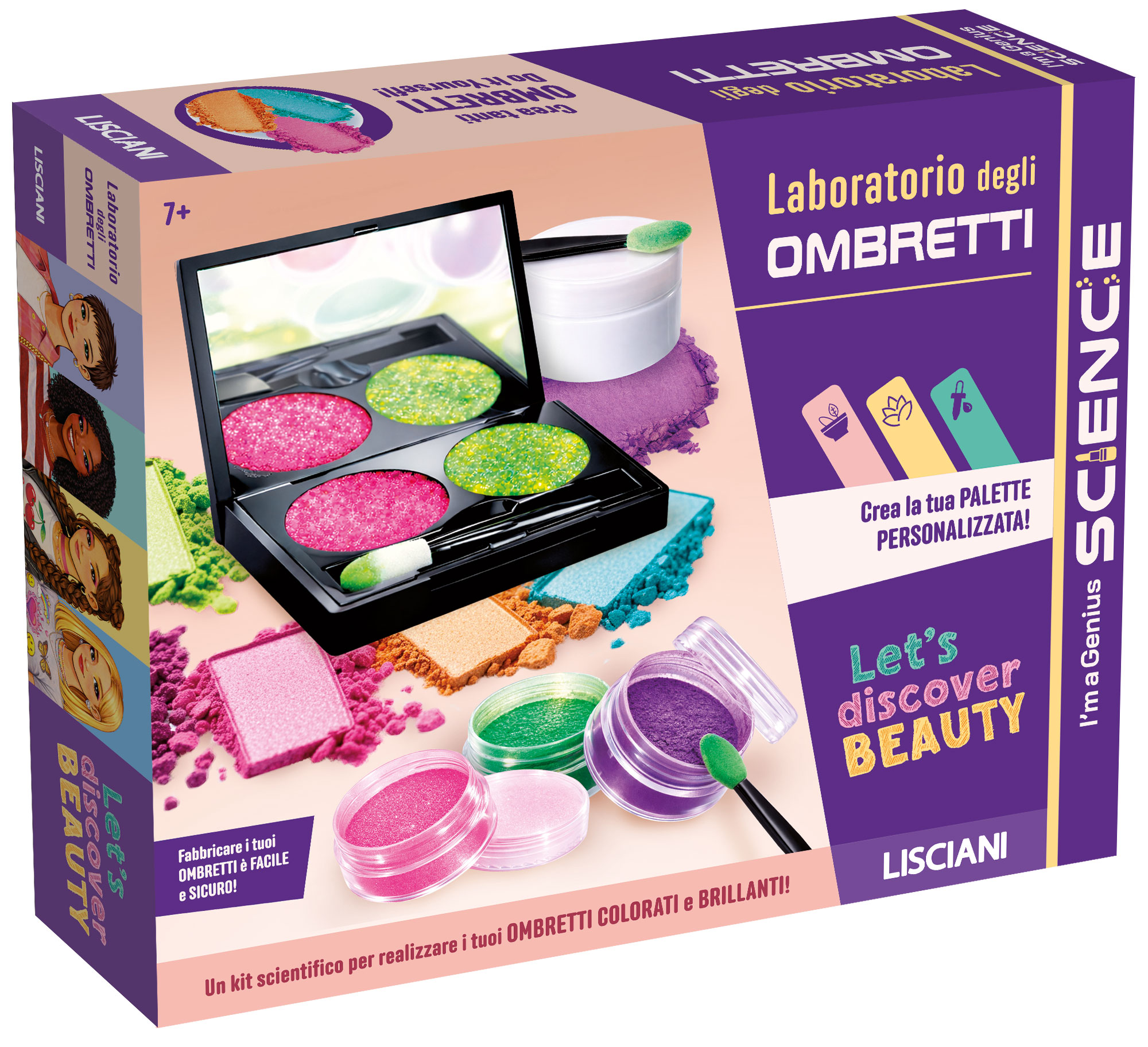 Lisciani I'm a Genius laboratorio ombretti palette sicura