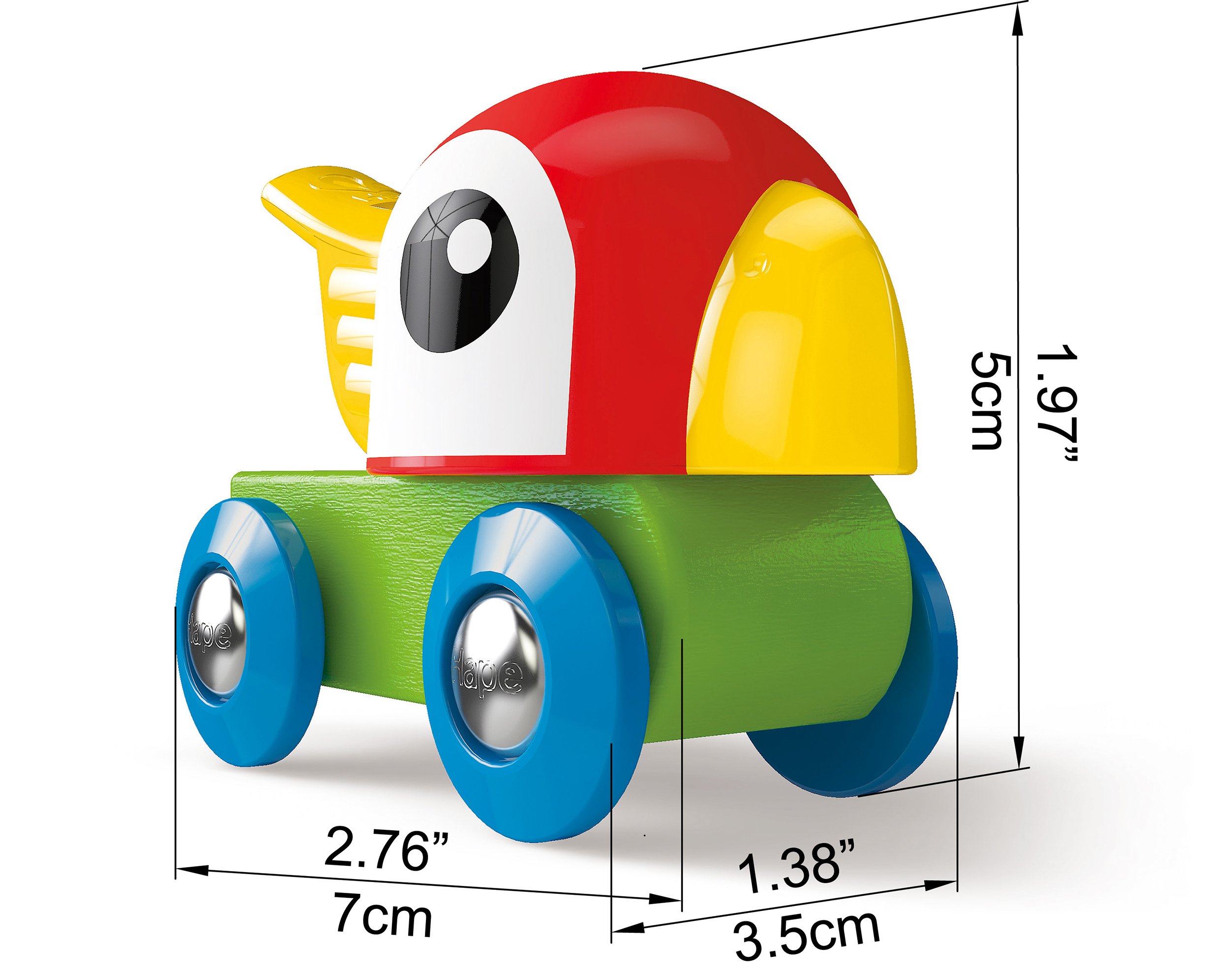Hape Pappagallo Locomotiva Fischietto Treno in Legno Colorato