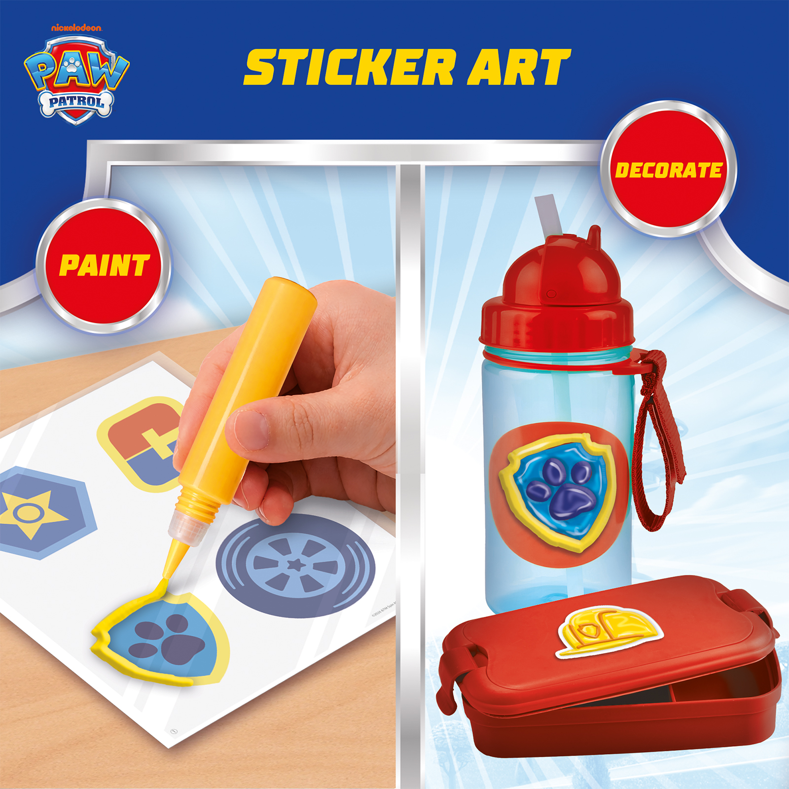 Lisciani Giochi Paw Patrol Window Colours Sticker Art set creativo vetro