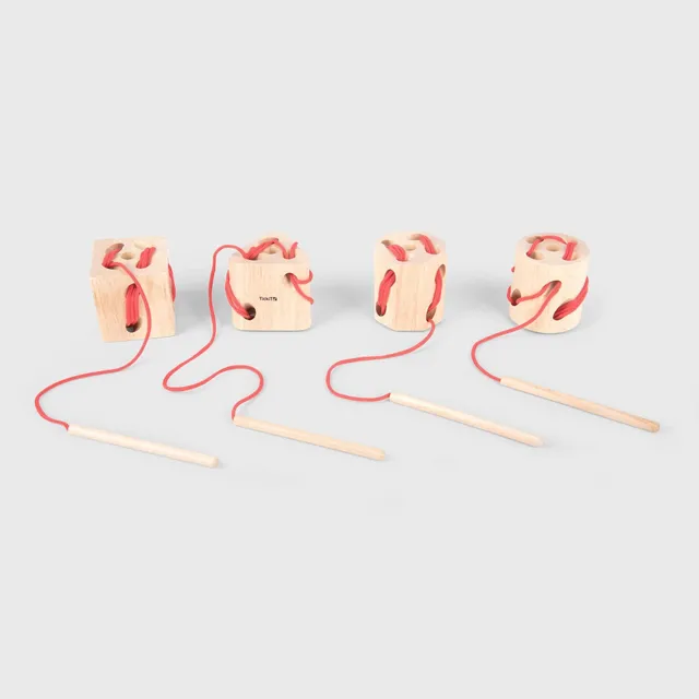 Tickit Wooden Lacing Shapes gioco allacciatura legno 4 pezzi