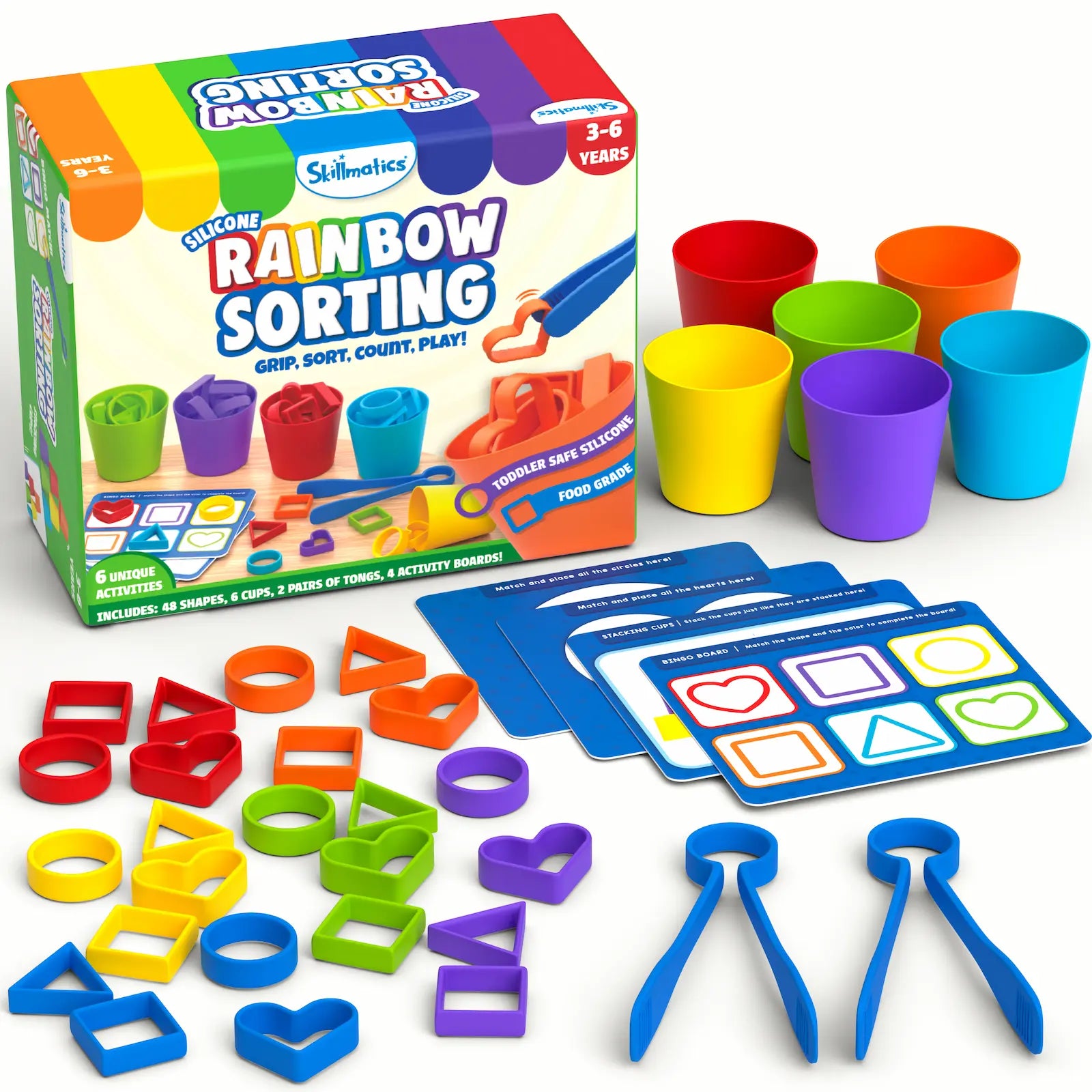 Skillmatics Rainbow Sorting V3 gioco smistamento colori e forme