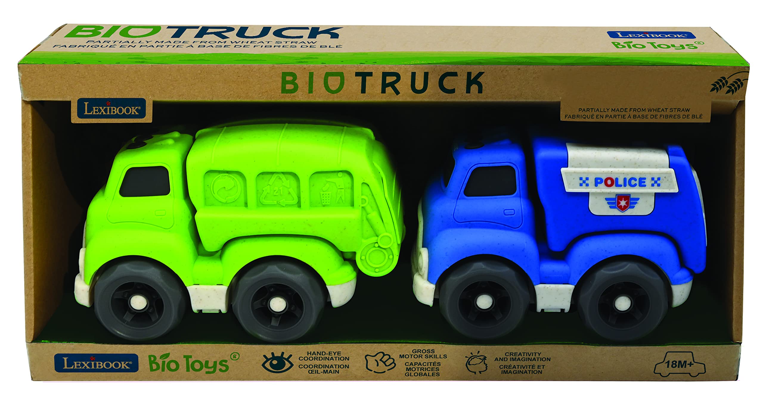 Lexibook Bio Toys BIOC06 macchinine polizia e rifiuti