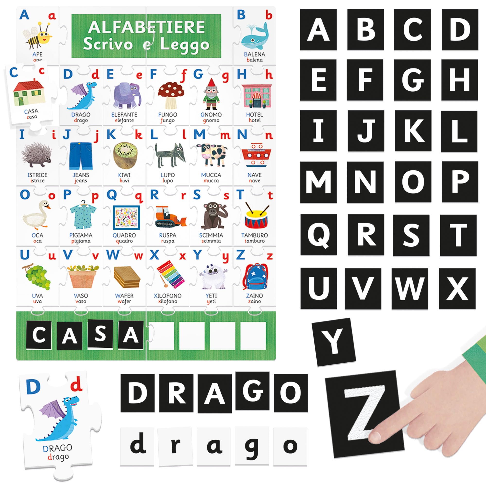 Headu Alfabetiere Scrivo e Leggo gioco tattile 3-6 anni