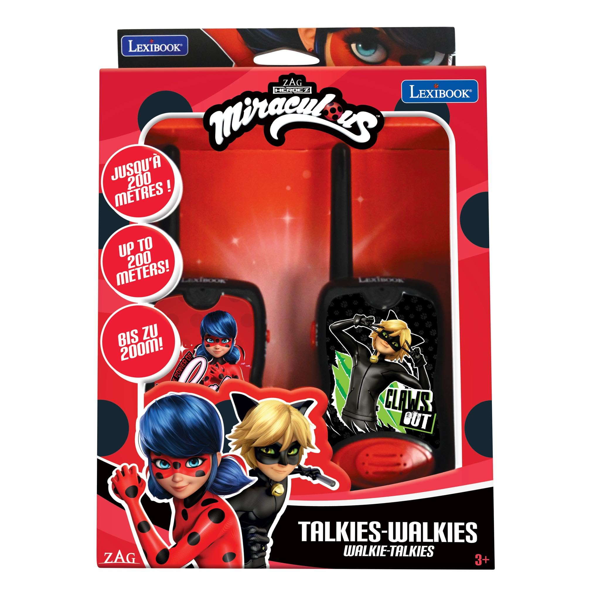 Lexibook Miraculous TW12MILXB walkie talkie 2 pezzi 200 m