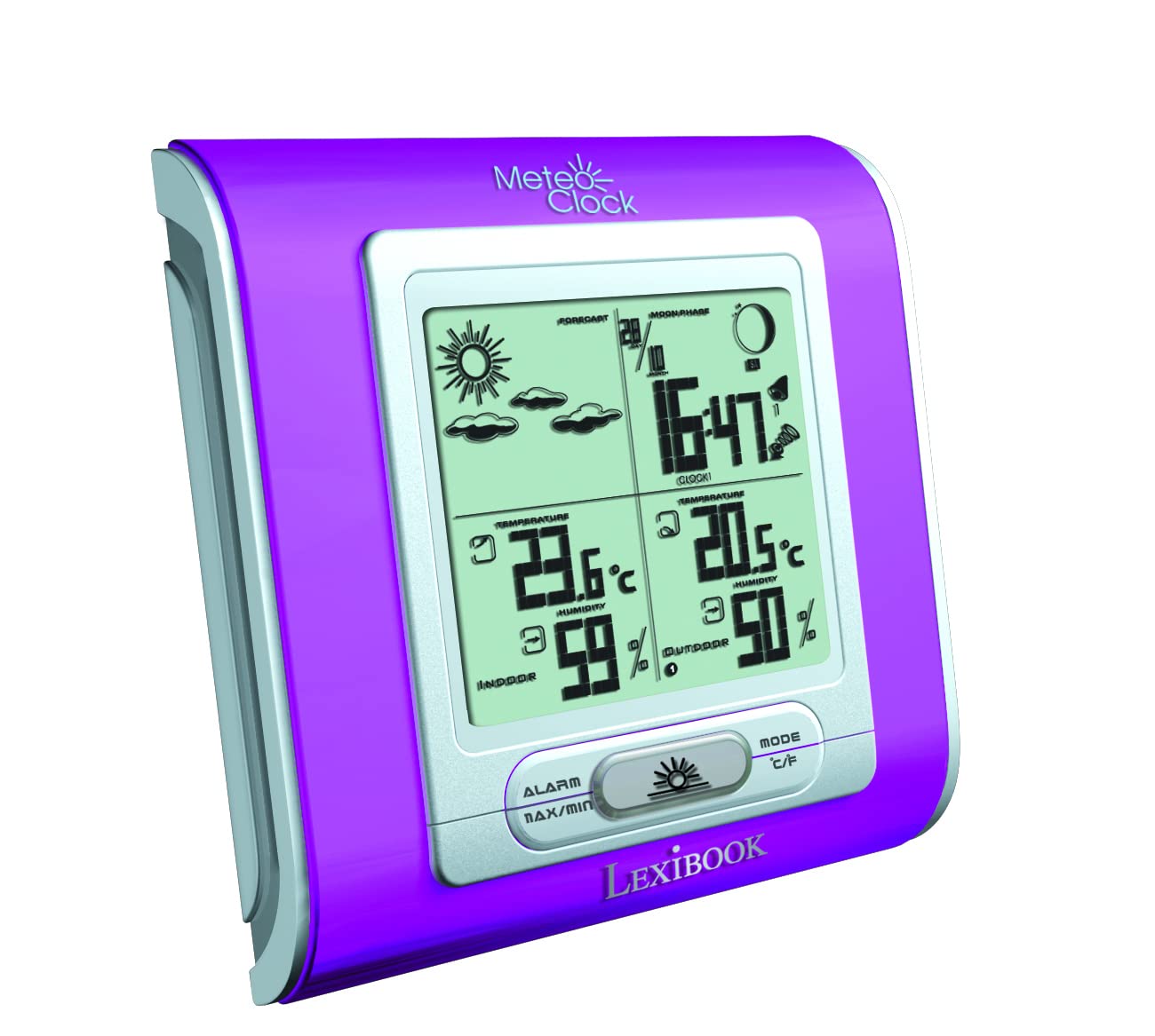 Lexibook MeteoClock Silver SM940 stazione meteo con sensore