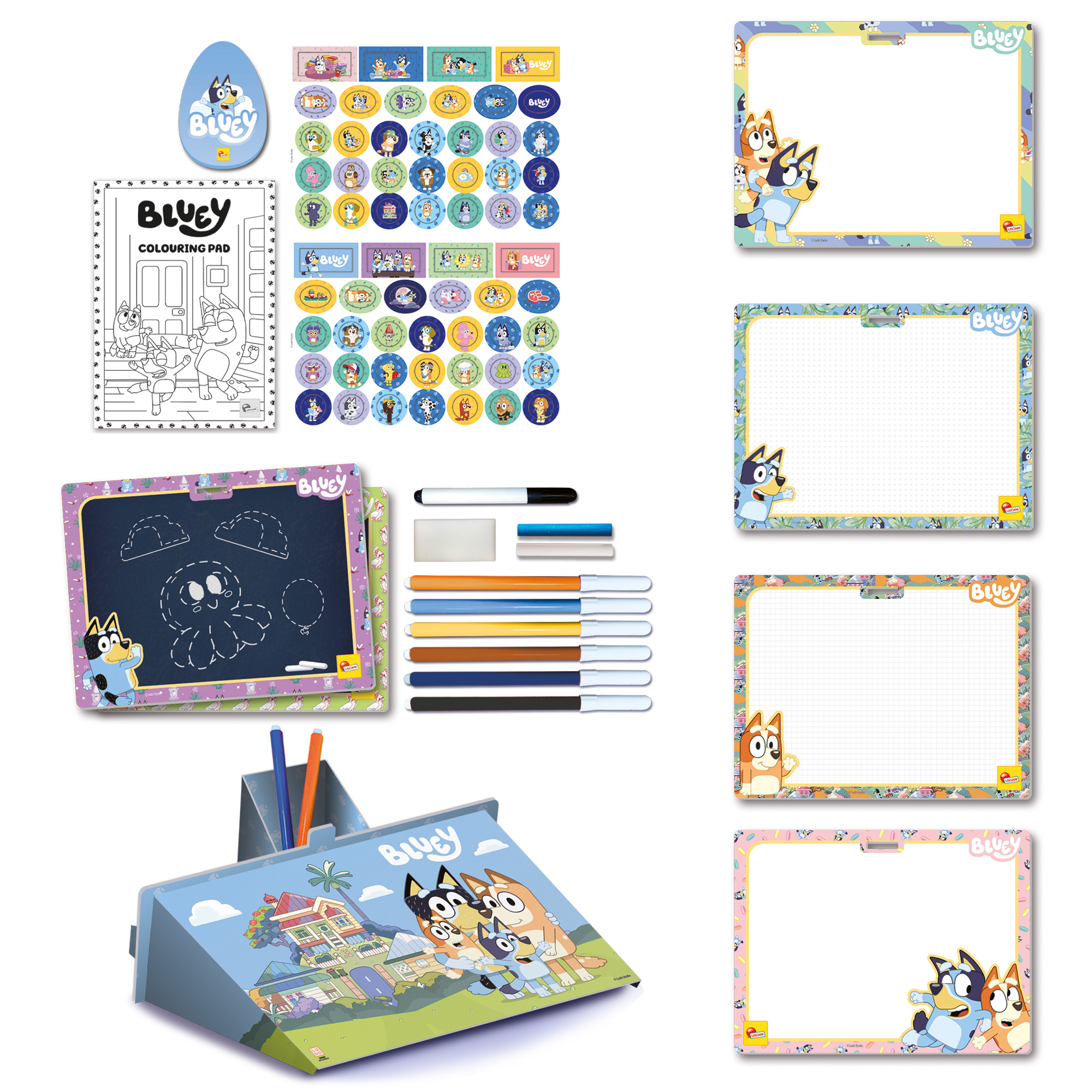Lisciani Bluey Colouring Drawing School kit disegno zainetto