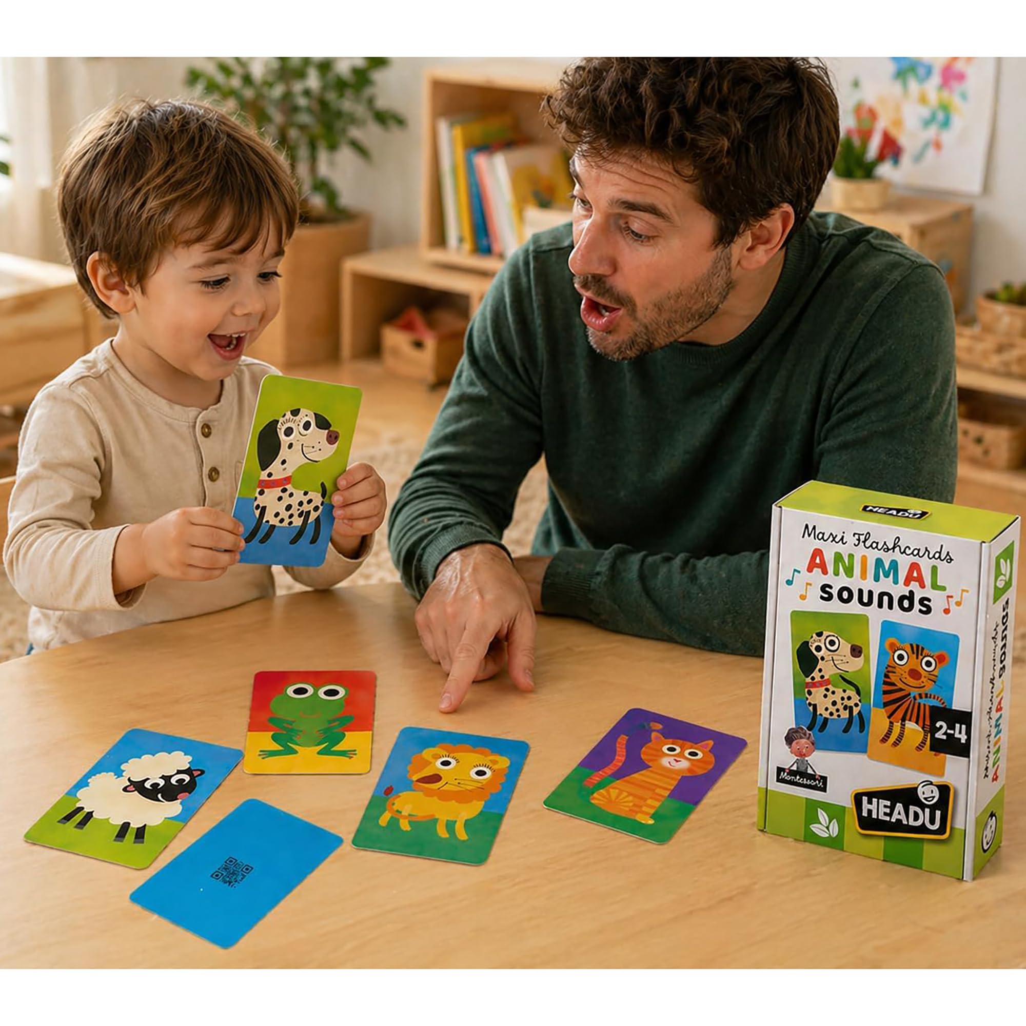 Headu Maxi Flashcards Animal carte con app 1-4 anni