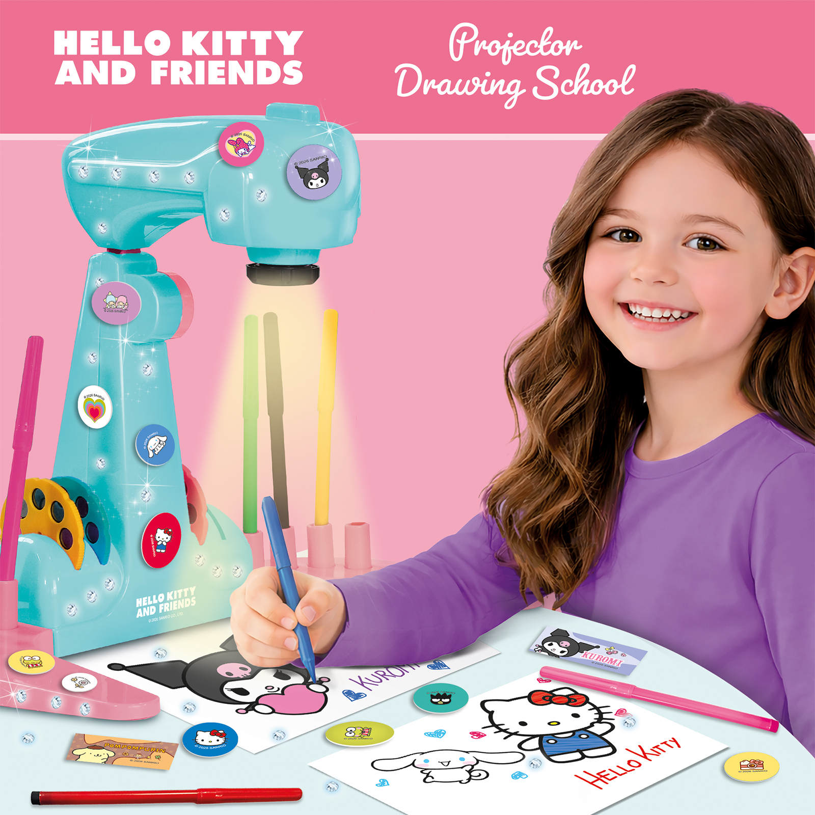 Lisciani Hello Kitty Friends Drawing School proiettore disegno