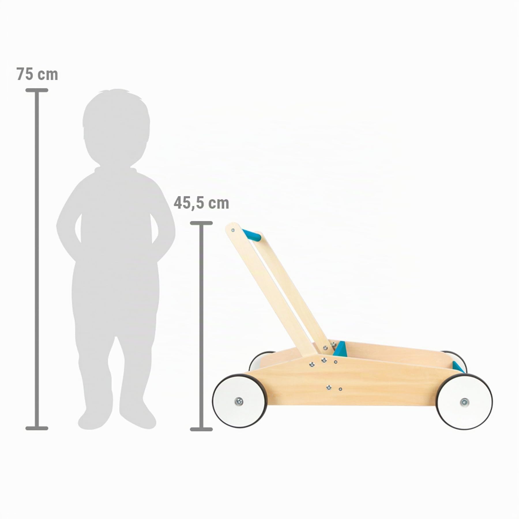 smallfoot Carrello Primi Passi 12611 verde petrolio 12 mesi