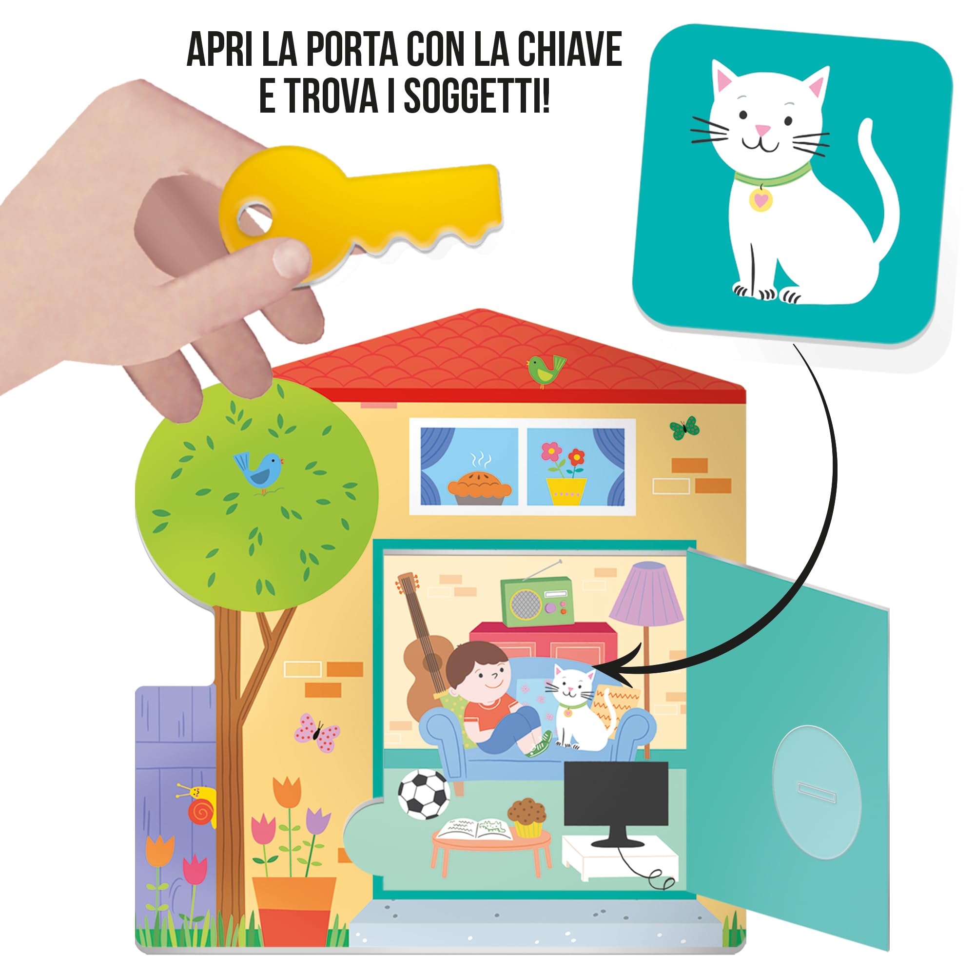 Headu Cerca Apri e Trova gioco memoria 2-5 anni con chiave
