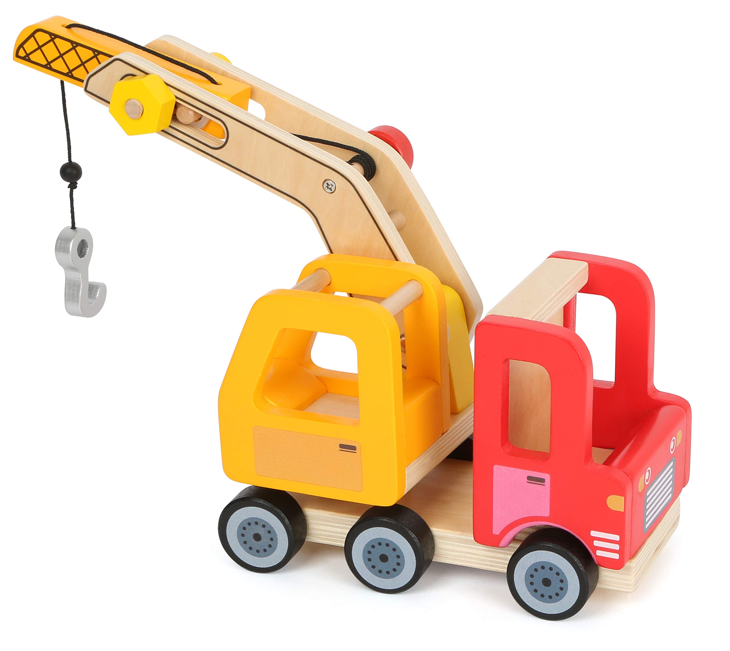 smallfoot Autocarro Gru 12008 carrello gru legno girevole