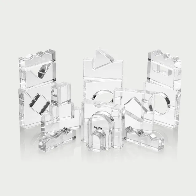 Tickit Clear Crystal Blocchi Trasparenti 25 Pezzi Acrilico