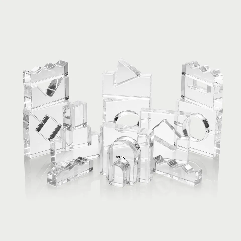 Tickit Clear Crystal Blocchi Trasparenti 25 Pezzi Acrilico