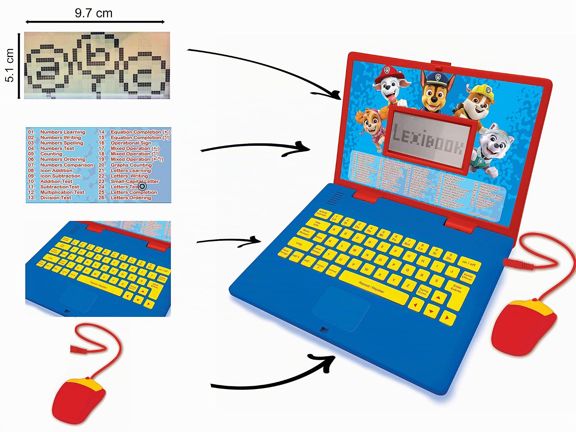Lexibook computer educativo bilingue 124 attività