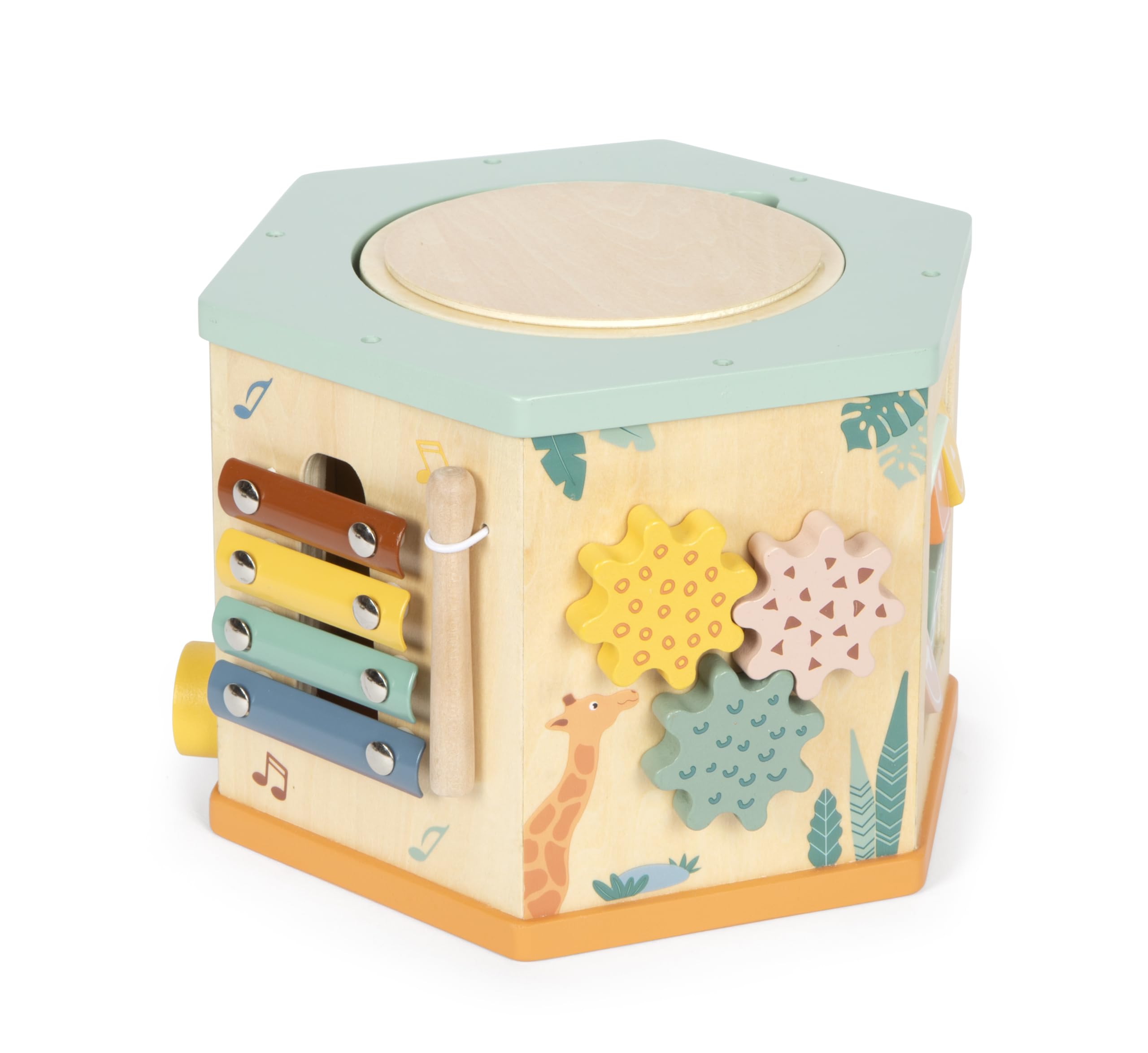 smallfoot Safari 12641 cubo motricità 7 attività legno