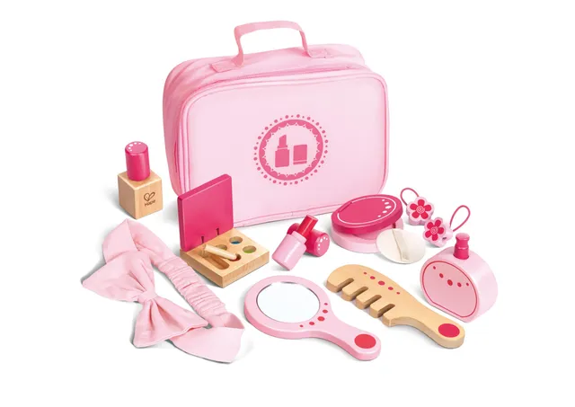 Hape Set di Bellezza trucchi giocattolo legno 11 pezzi rosa