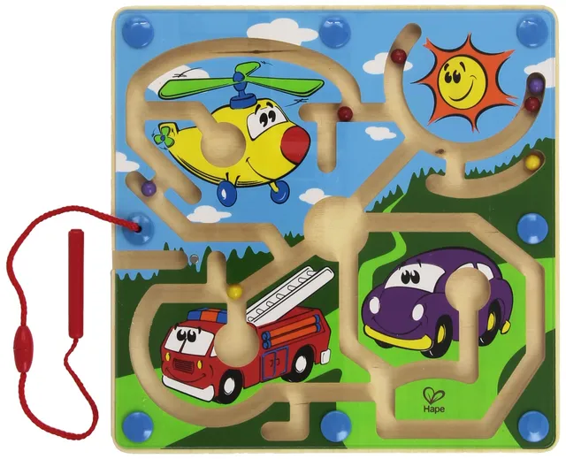 Hape Motori Potenti E1703 labirinto magnetico legno biglie