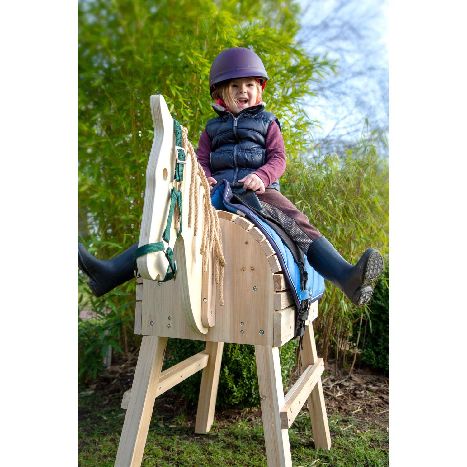 small foot 11664 cavallo legno con gradino e cavezza