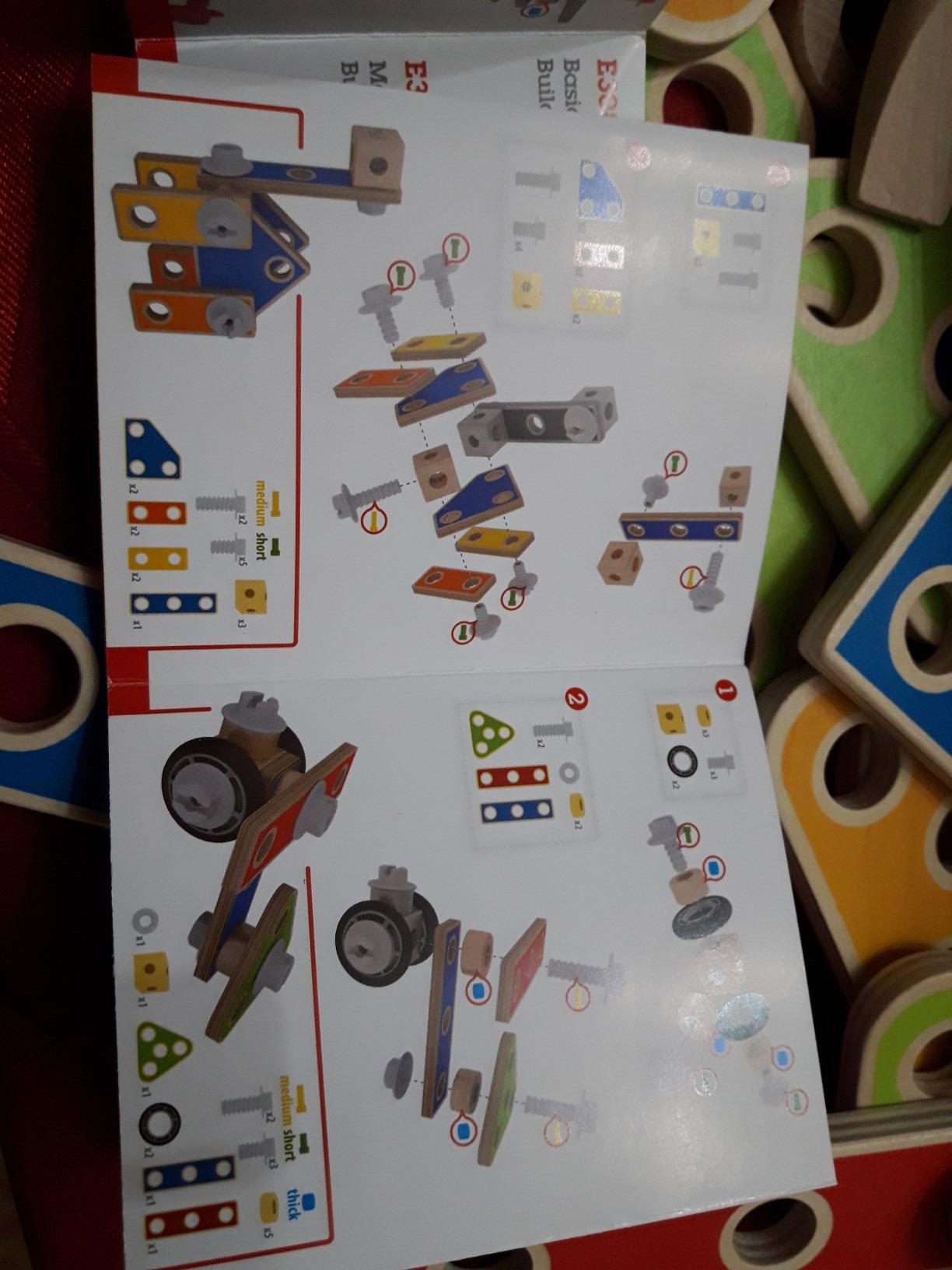 Hape E3081 set costruzioni legno avanzato 62 pezzi