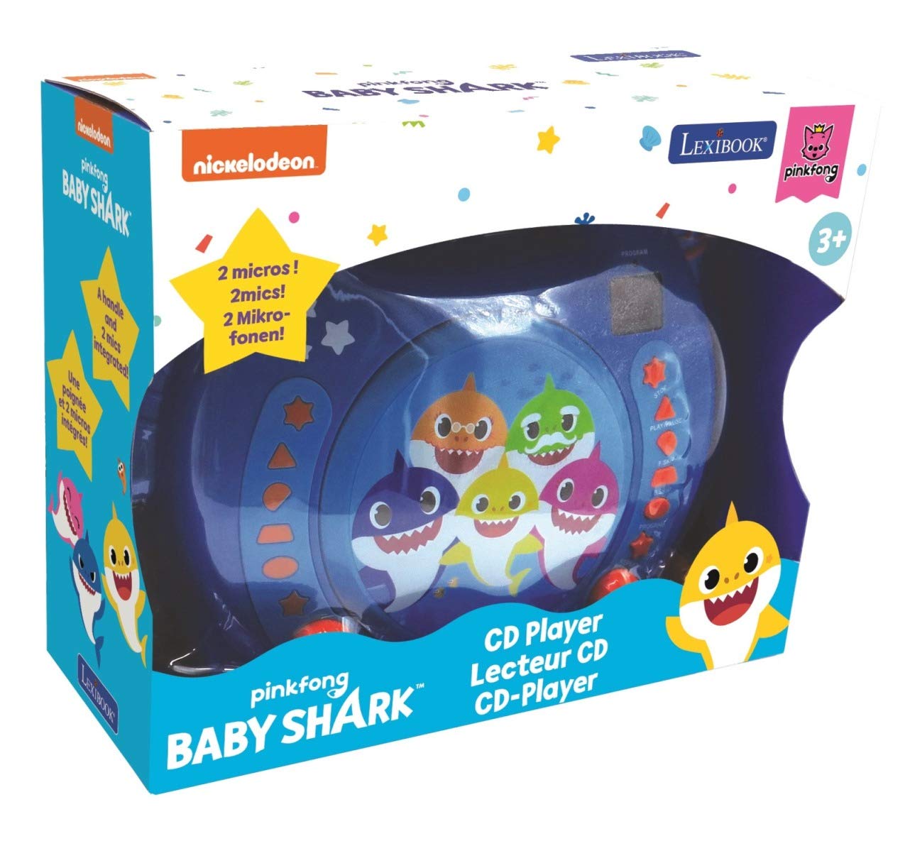 Lexibook Baby Shark RCDK100BS lettore CD karaoke