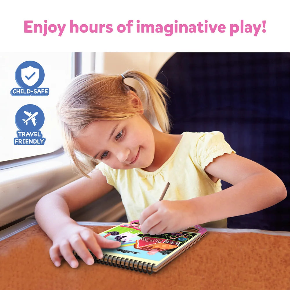 Skillmatics Magical Scratch Art Unicorns kit gratta 3-8 anni