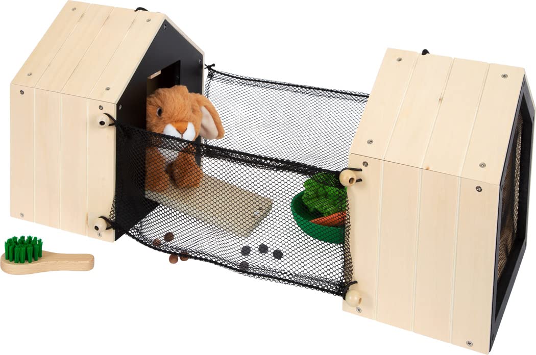 smallfoot Conigliera conigliera giocattolo legno con peluche