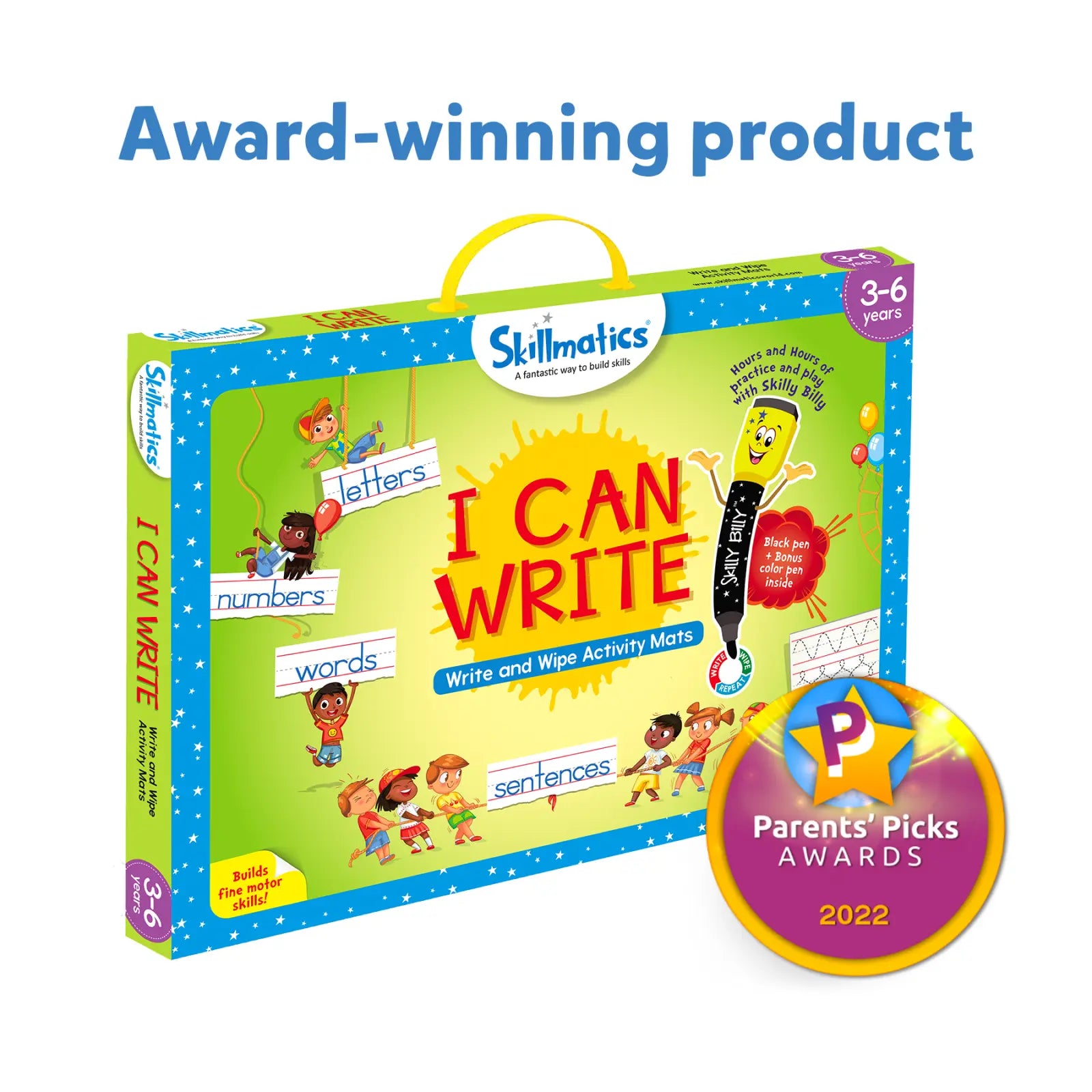 Skillmatics I Can Write tappetini cancellabili 3-6 anni