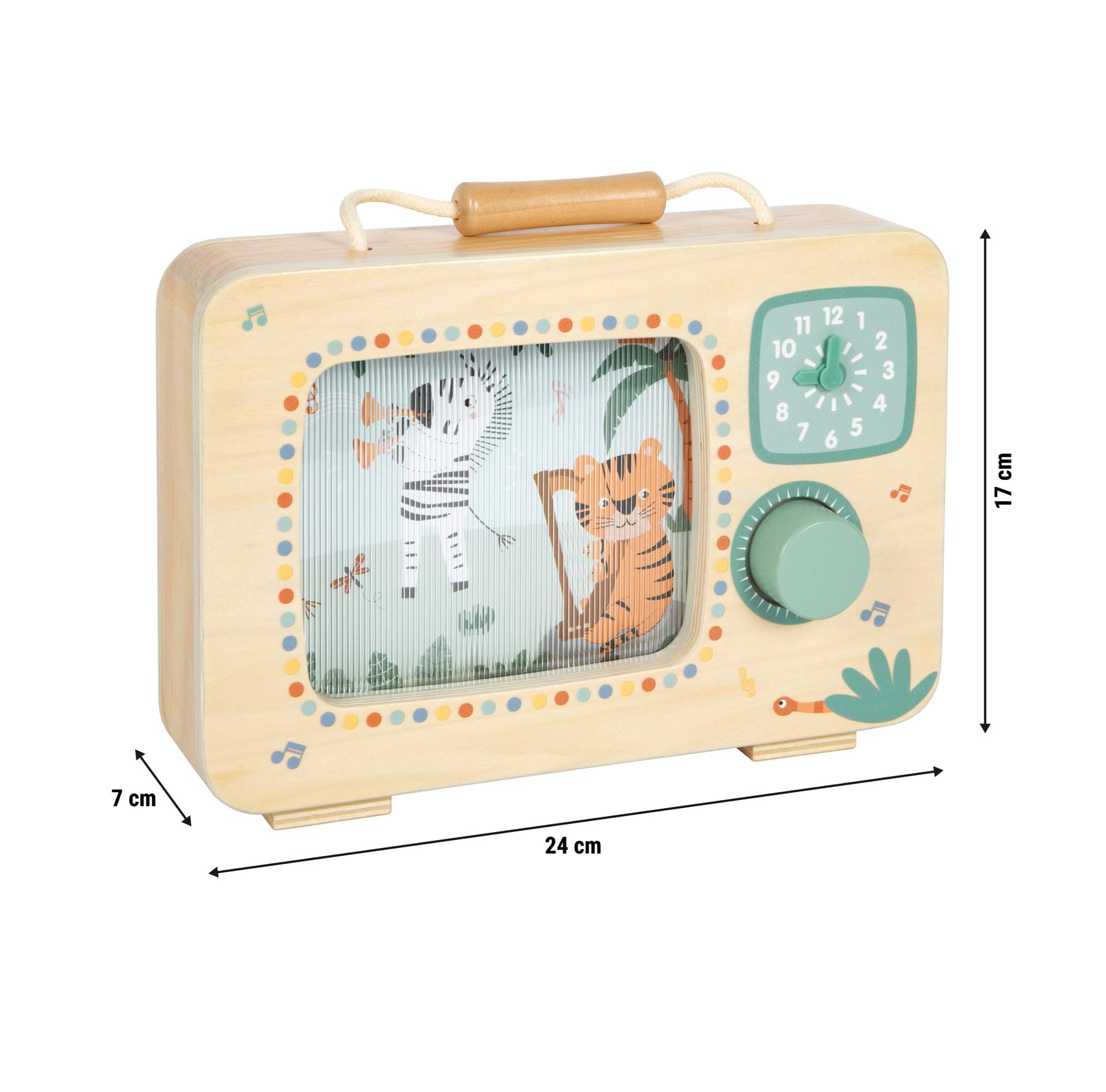 smallfoot Safari carillon TV legno per bambini