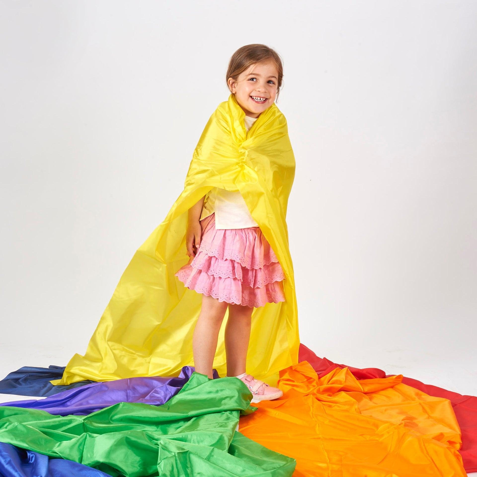 Tickit Rainbow Habutae Fabric Pack teli sensoriali 7 pezzi arcobaleno