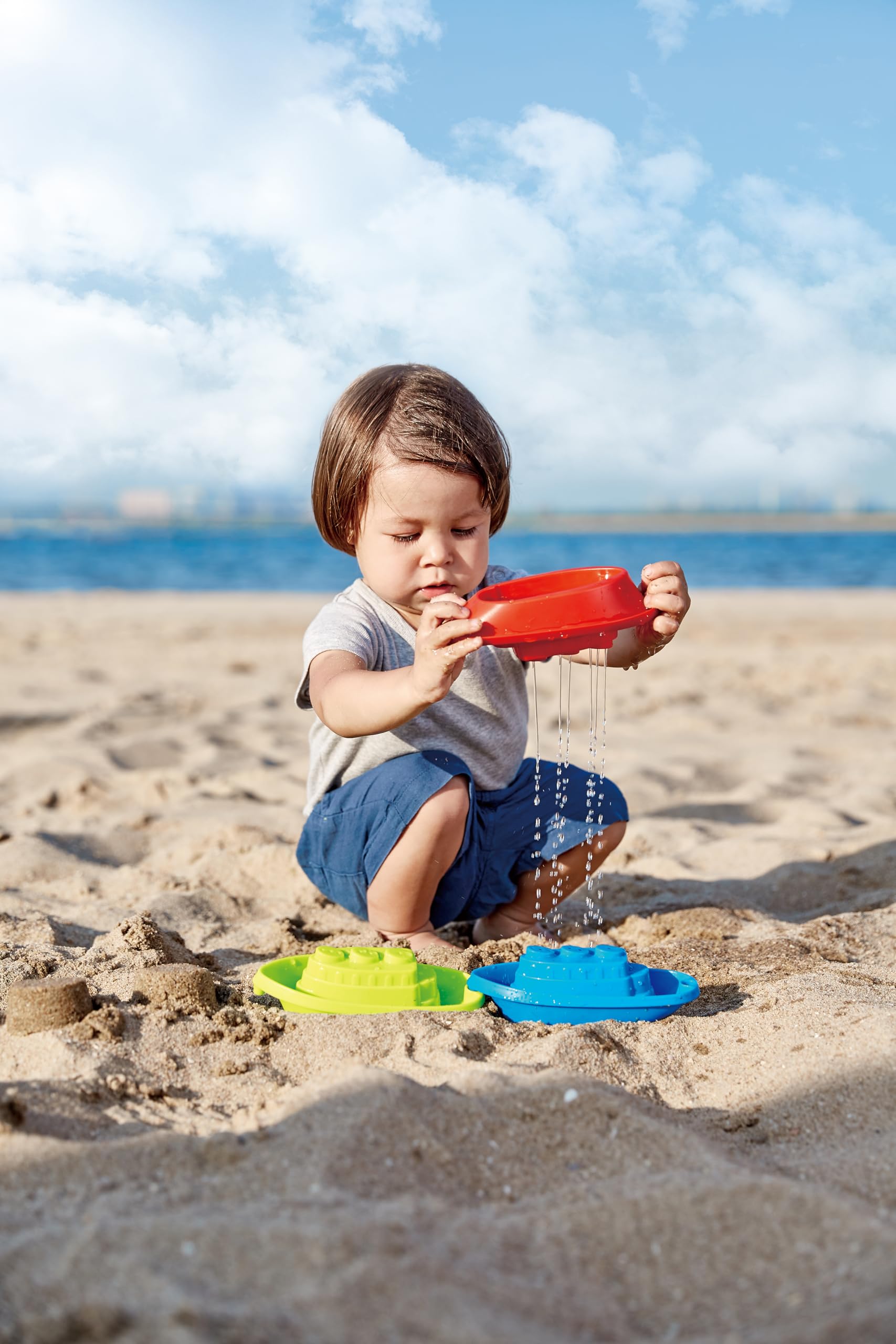 Hape Barchette Impilabili Gioco Spiaggia 18 Mesi 3 Pezzi
