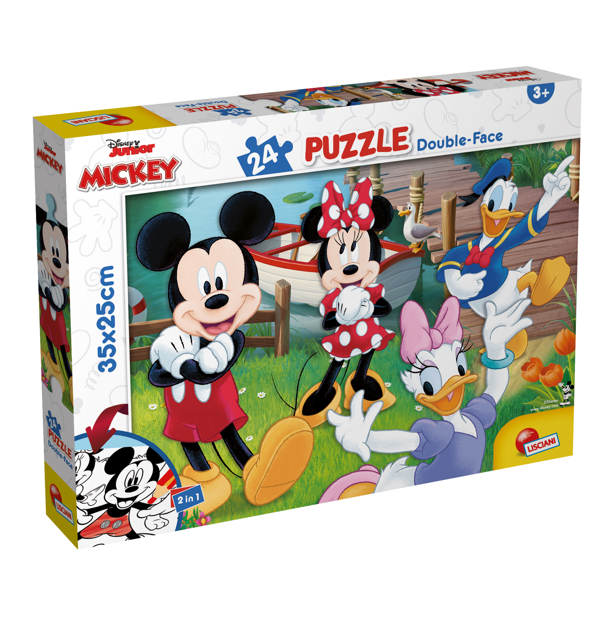 Lisciani Disney DF M-Plus 24 puzzle Mickey da colorare