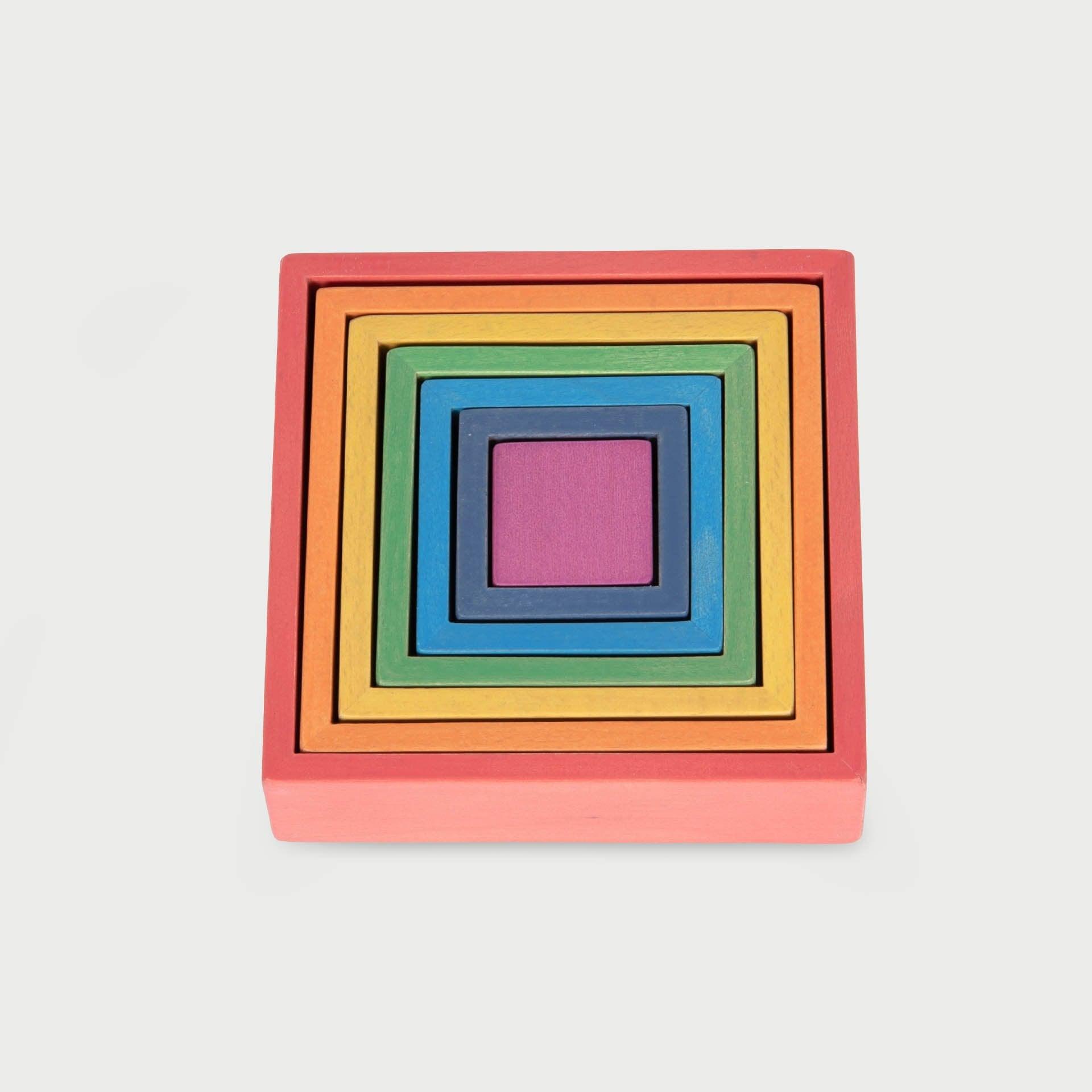 Tickit Rainbow Architect Squares costruzioni legno 7 pezzi impilabili