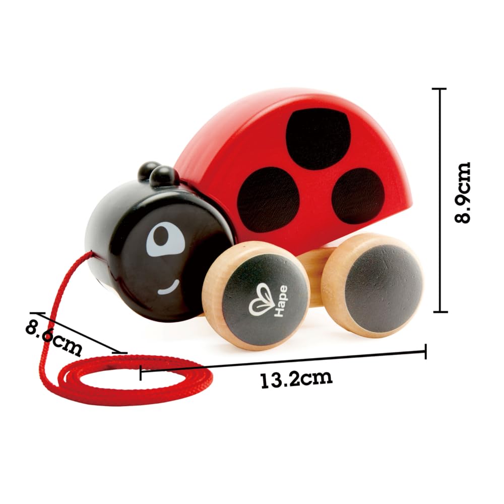 Hape Coccinella Spingi&Tira trainabile legno da 12 mesi