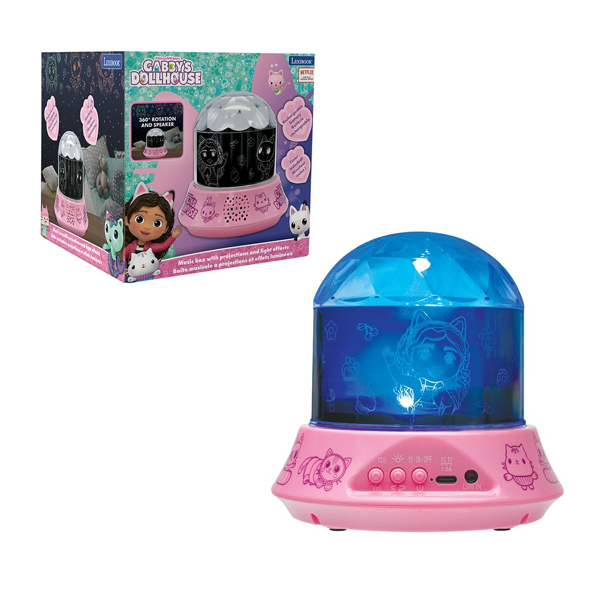 Lexibook Gabby's Dollhouse NLJ035GDH luce notturna con speaker