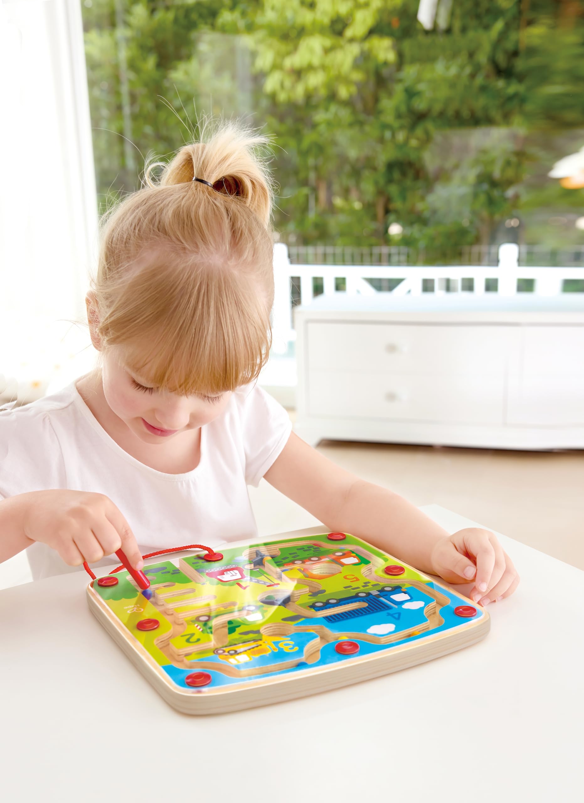 Hape Labirinto Magnetico Cantiere labirinto bambini numeri