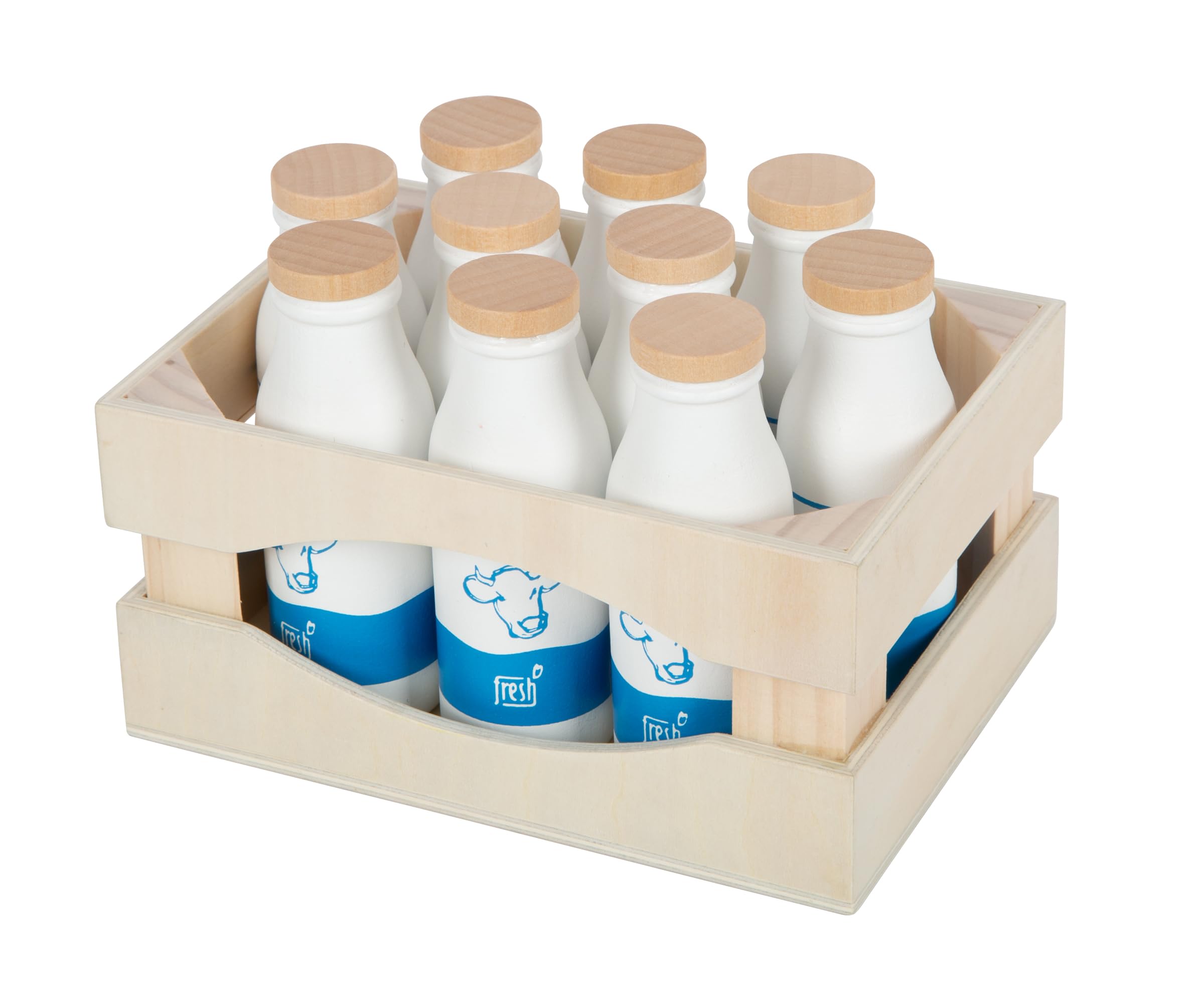 Small Foot Fresh 12354 cassetta latte legno 10 bottiglie