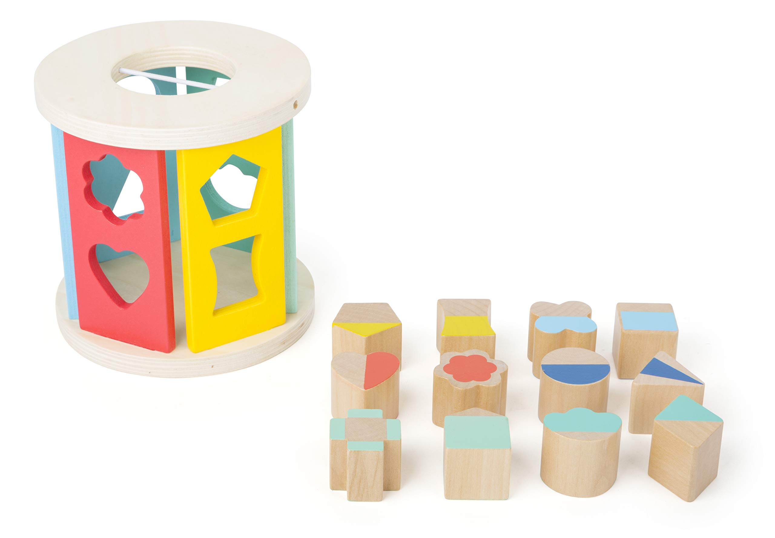 smallfoot Cubo Ordinamento Forme rotolante gioco legno 12 pezzi