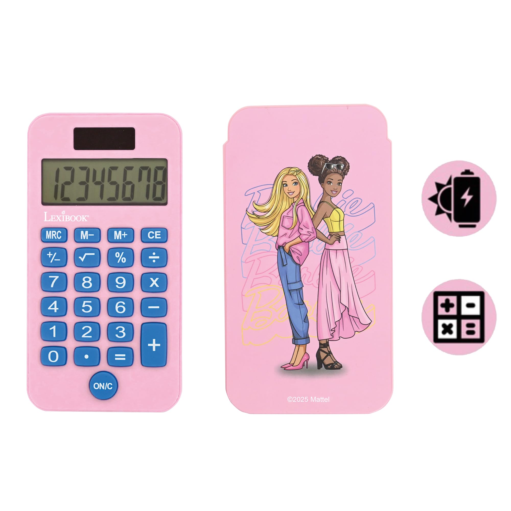 Lexibook Barbie calcolatrice tascabile solare rosa