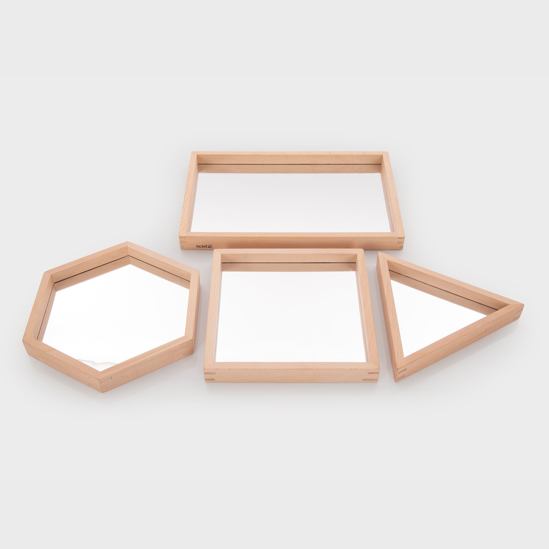 Tickit Mirror Play vassoio specchio legno 4 forme