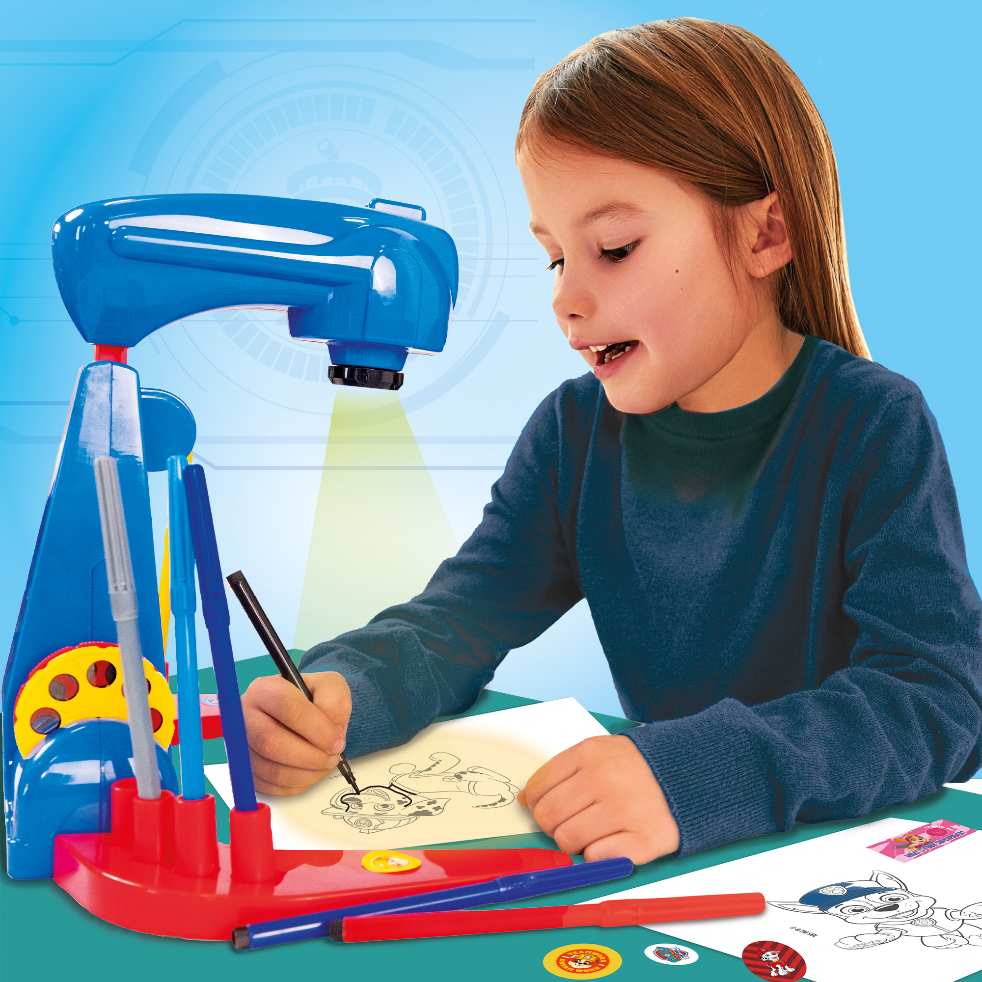 Lisciani Paw Patrol Projector Drawing School proiettore disegno LED