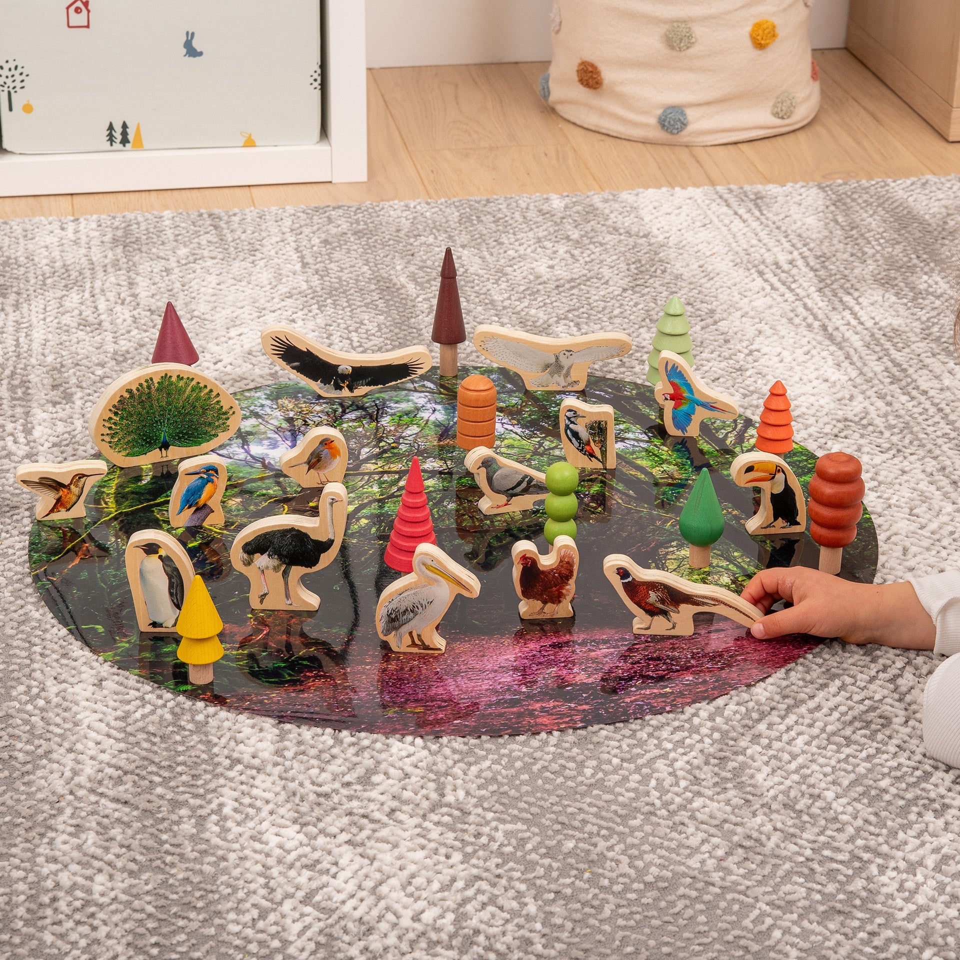 Tickit Wooden Bird blocchi legno uccelli 15 pezzi