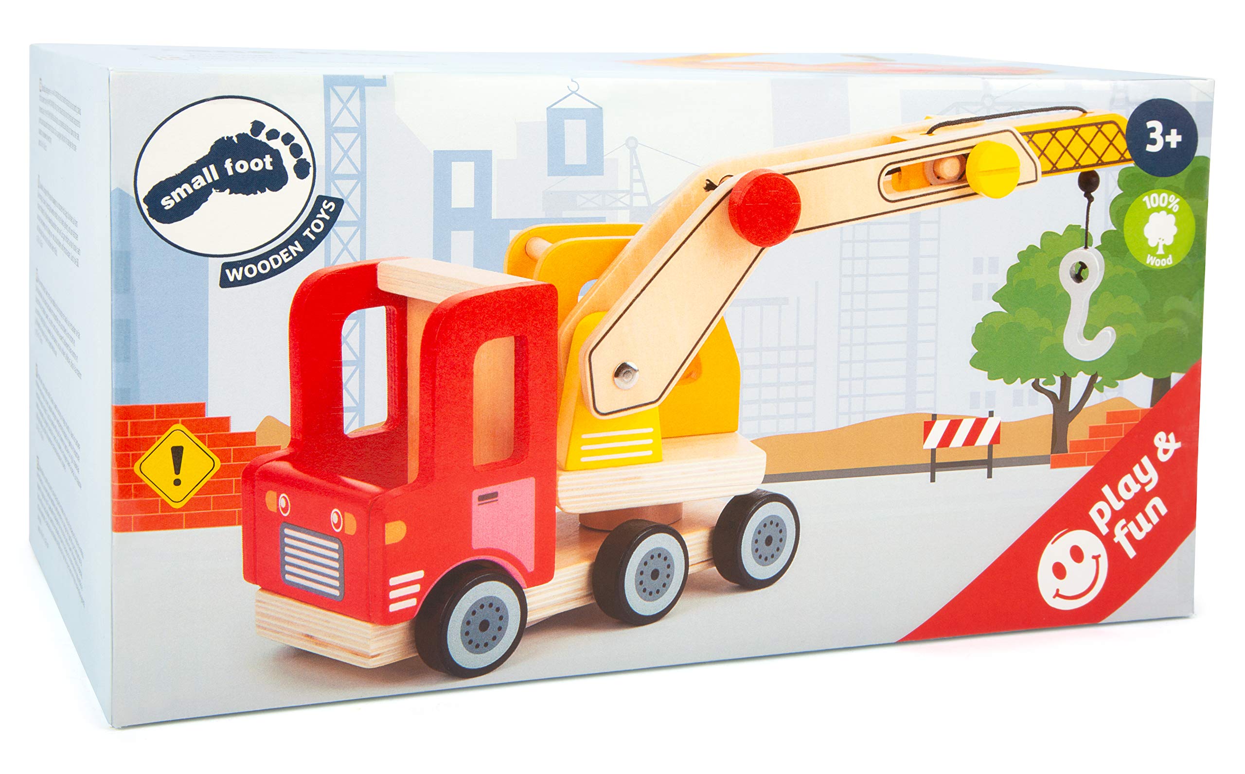smallfoot Autocarro Gru 12008 carrello gru legno girevole