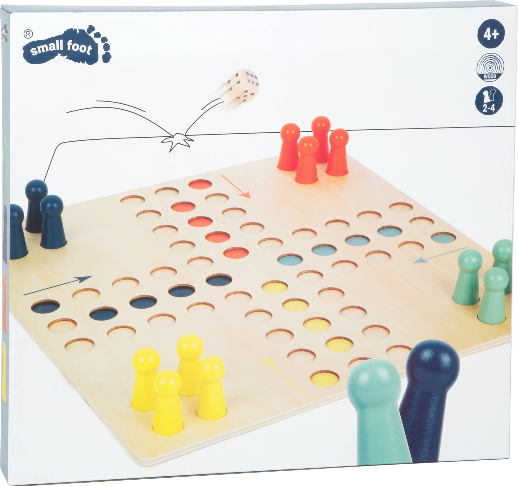 smallfoot Ludo XL 11783 gioco società legno formato grande