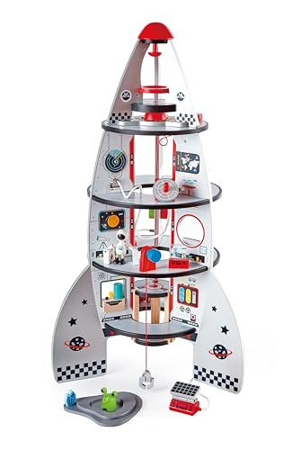 Hape Razzo Spaziale legno 4 piani gioco ruolo 20 pezzi